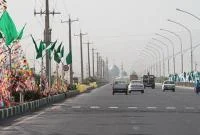 آذینبندی بلوار پیامبر اعظم(ص) برای جشنهای نیمه شعبان