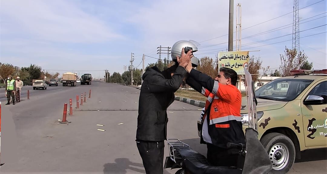 طرح ارتقا ایمنی راکبان موتورسیکلت در قم اجرا شد