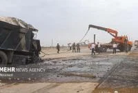 مصدومان حادثه محور قم-گرمسار به ۲۱ نفر افزایش یافت + تصاویر