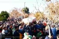 فیلم| مراسم تشییع و  خاکسپاری شهید گمنام در بوستان گل‌ها قم