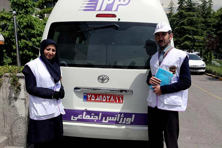 فراخوان ارائه خدمت وپاسخگویی به خط ۱۲۳ ،مداخلات حضوری تیم های سیار اورژانس اجتماعی
