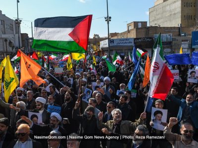 راهپیمایی جمعه نصر و پیروزی مردم مقاوم غزه در قم