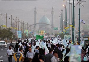 برپایی غرفه مایحتاج زائران نیمه شعبان در پارکینگ ۴ مسجد جمکران