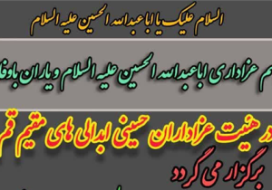 ۱۳ شب مجلس عزای حسین(ع) در حرم امامزاده عبدالله ابیض(ع)