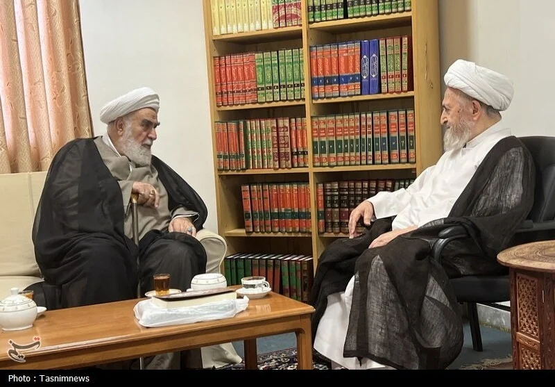 دیدار رئیس دفتر مقام معظم رهبری با آیت‌الله سبحانی