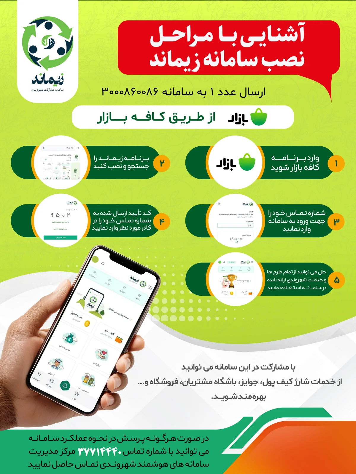 عضویت ۶۶ هزار شهروند قمی در سامانه خدمات شهروندی زیماند