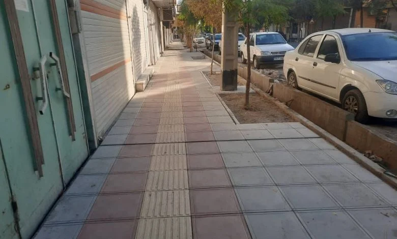 ساماندهی معابر پیاده در منطقه ۴ قم