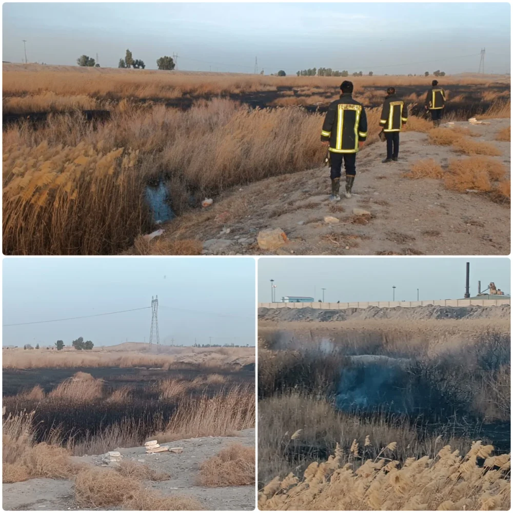 سوزاندن ضایعات علت دود غلیظ در آسمان محله فرهنگیان قم