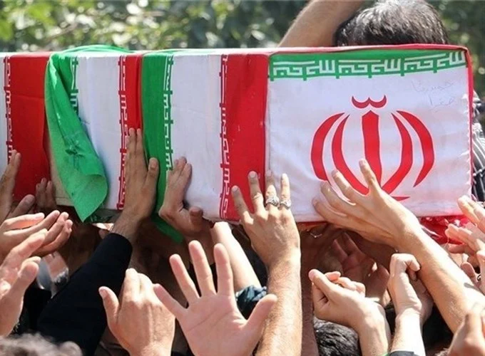 پیکر ۲ شهید مدافع امنیت در قم تشییع شد