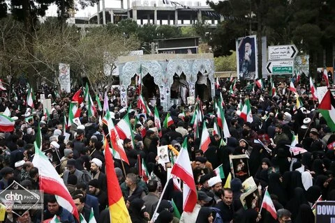 راهپیمایی پرشکوه روز جهانی قدس و تشییع شهدا در قم برگزار شد