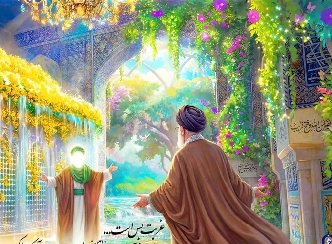 پایان یک بدرقه تاریخی؛ پیکر قائد شهید در حرم امام رضا(ع) آرام گرفت