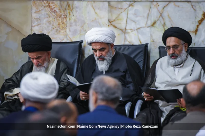 مراسم ترحیم آیت الله شبیری زنجانی از سوی مقام معظم رهبری در قم