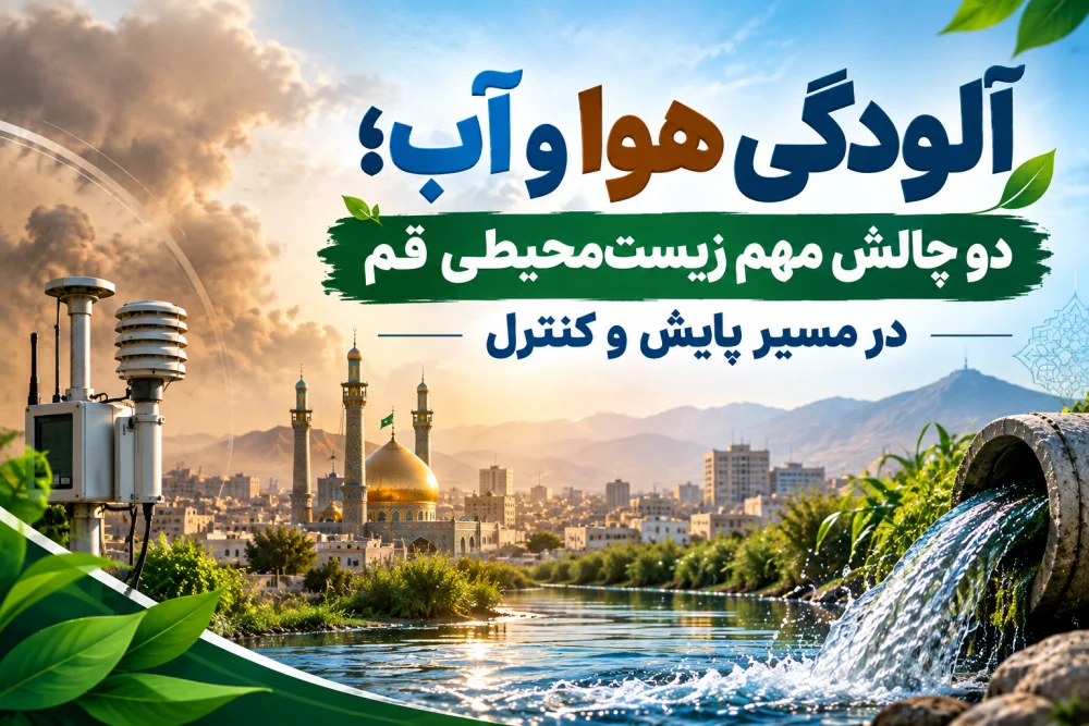 آلودگی هوا و آب؛ دو چالش مهم زیست‌محیطی قم در مسیر پایش و کنترل