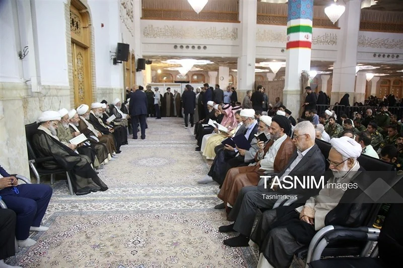 بزرگداشت آیت‌الله شبیری زنجانی در حرم حضرت معصومه(س) + عکس