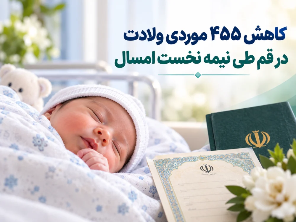 کاهش ۴۵۵ موردی ولادت در قم طی نیمه نخست امسال