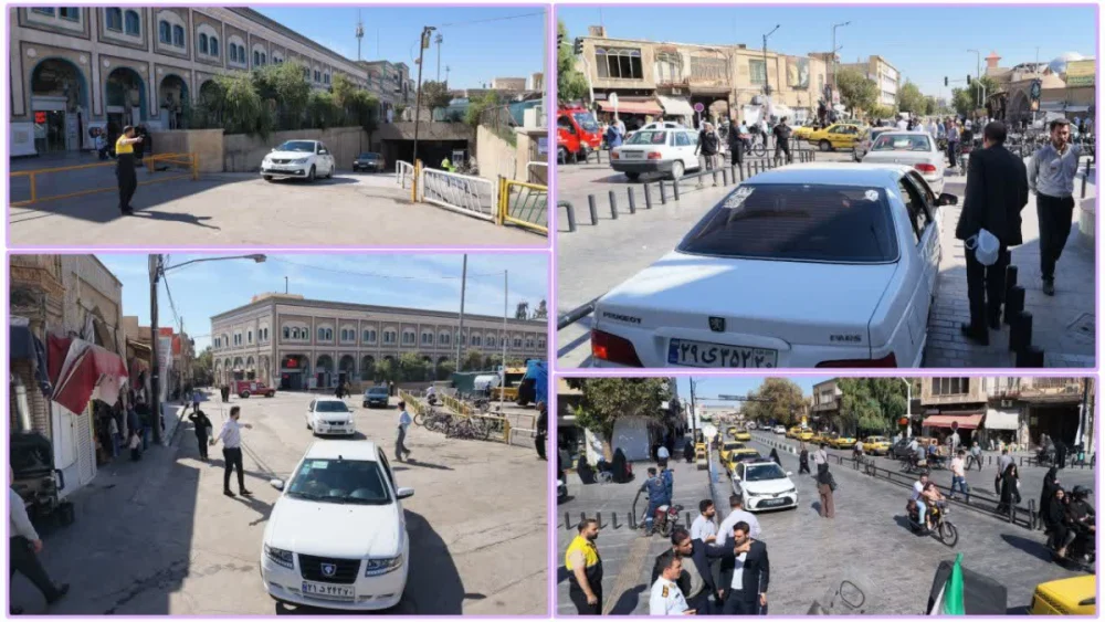مانور خروج اضطراری خودروها از پارکینگ طبقاتی زائر برگزار شد