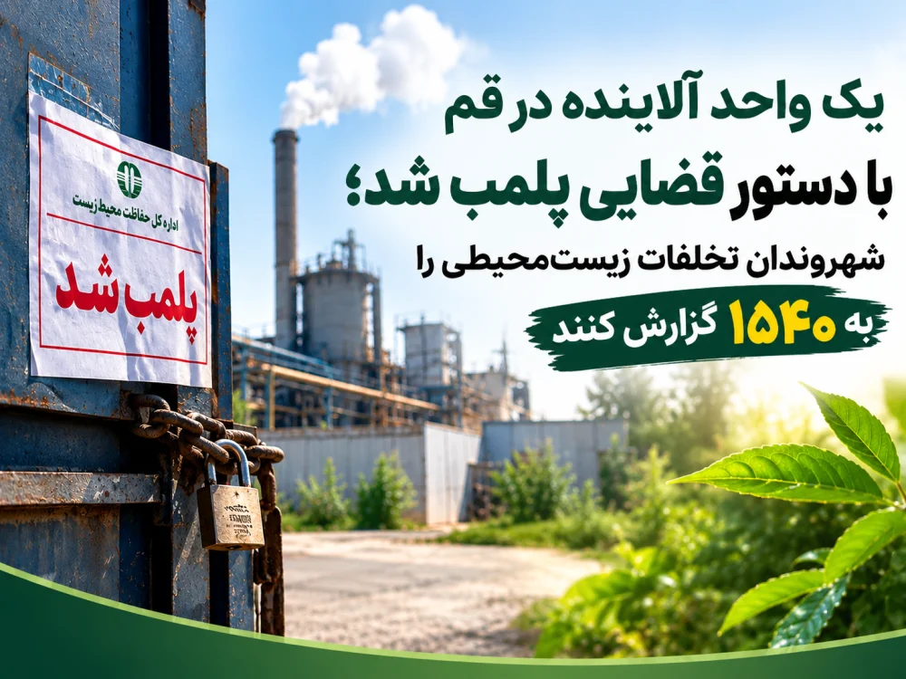 یک واحد آلاینده در قم با دستور قضایی پلمب شد؛ شهروندان تخلفات زیست‌محیطی را به ۱۵۴۰ گزارش کنند